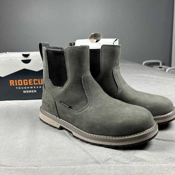 Ridgecut YWF-2202 Women's Homesteader Waterproof Gray Boots, Size 9 Work Boots - Picture 1 of 8